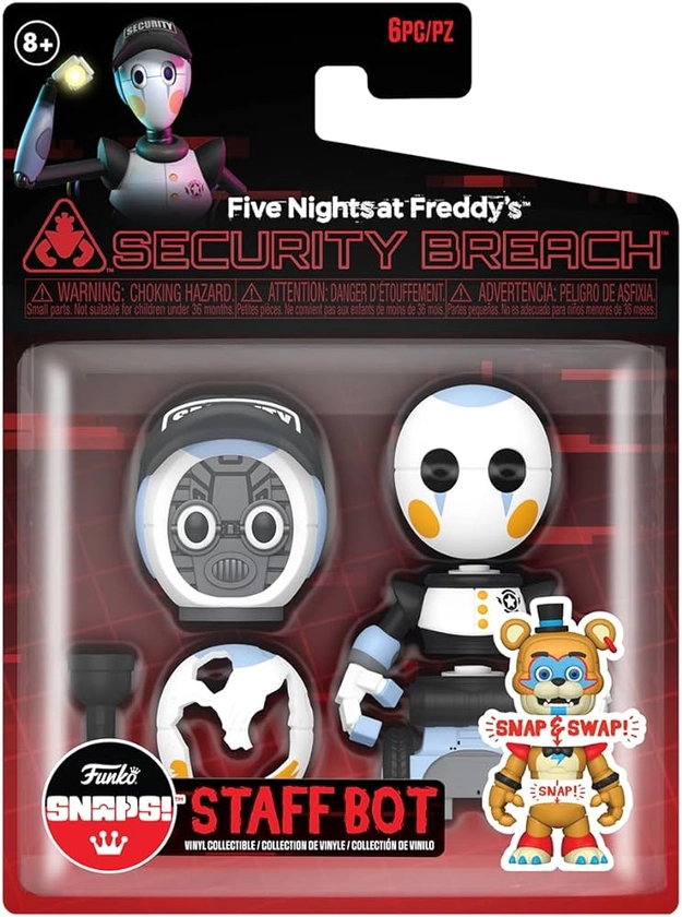 Funko Five Nights at Freddy's (FNAF) Snap: RR - Security Staff Bot - Mini-Figurine en Vinyle à Collectionner - Idée de Cadeau - Produits Officiels - Jouets pour Les Enfants et Adultes