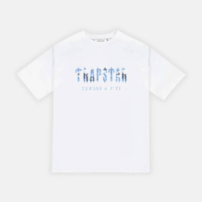 Trapstar Decoded T-Shirt - White/Blue Camo