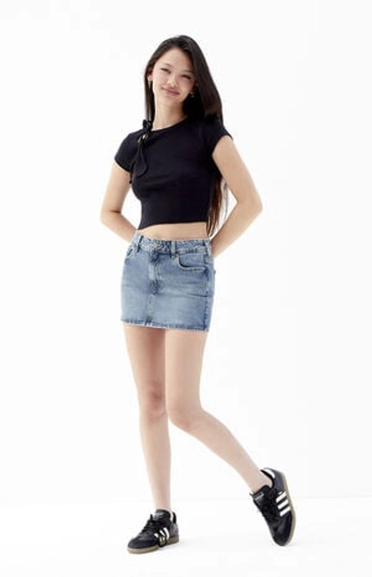 PacSun Bella Medium Indigo Denim Mini Skirt | PacSun