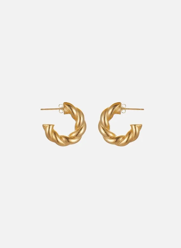 Boucles d'oreilles acier dorées erika | Doré