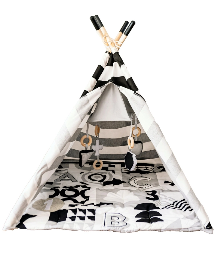 Wonder & Wise by Asweets ABC Striped Activity Teepee Play Tent | Dillard's