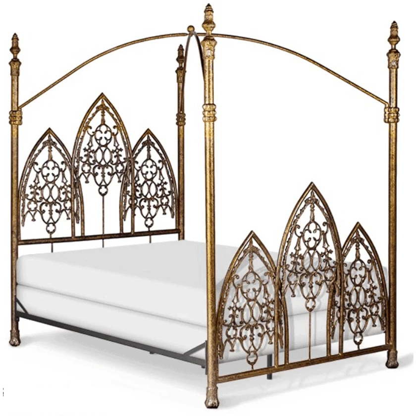 Corsican Iron Canopy Bed 43016 | Gothic Canopy Bed