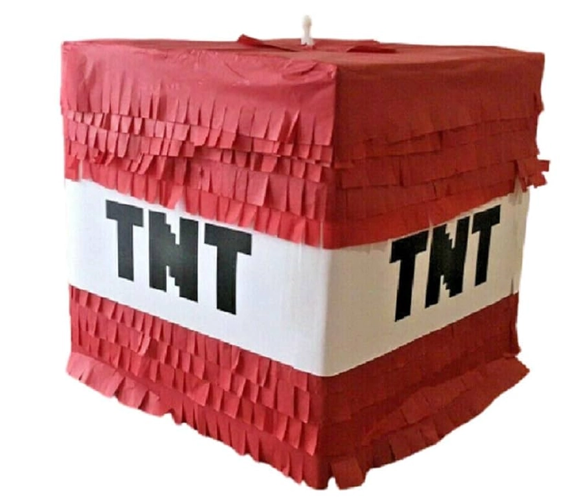 Sarah's Pinata Design: TNT Pixel Gaming-Themed Pinata for Kids' Parties – Perfect for Halloween, Birthdays, and Special Occasions : Amazon.co.uk: Handmade Products