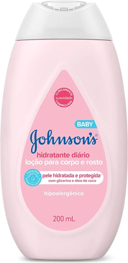 Loção Hidratante Johnson'S Baby Regular 200 Ml, Johnson'S Baby, Rosa Claro, 200 Ml | Amazon.com.br