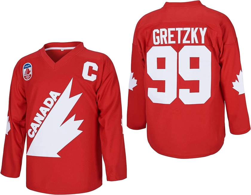 Men's #99 Gretzky Labatt Team Coupe Canada Cup Ice Hockey Jersey Stitched