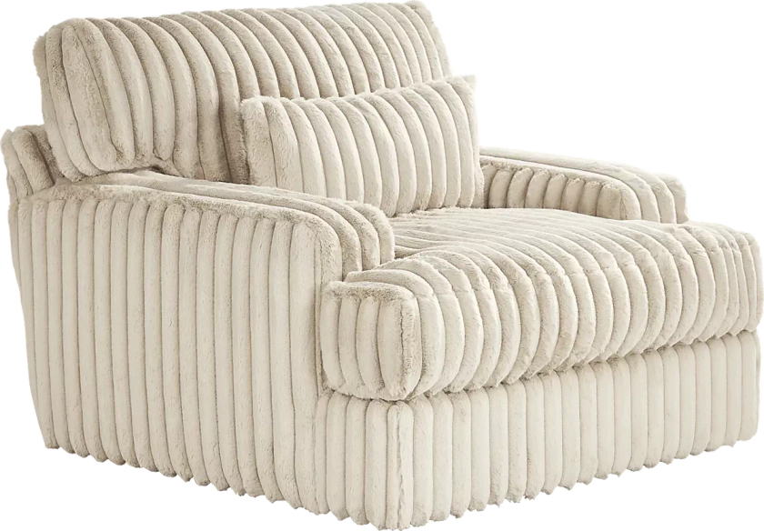 Cindy Crawford Hudson Street Beige Knitted Swivel Chair