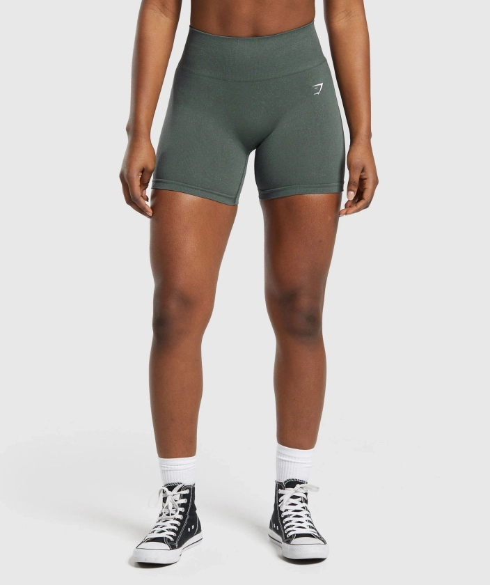 Gymshark Adapt Fleck Seamless Shorts - Slate Teal/Cargo Teal