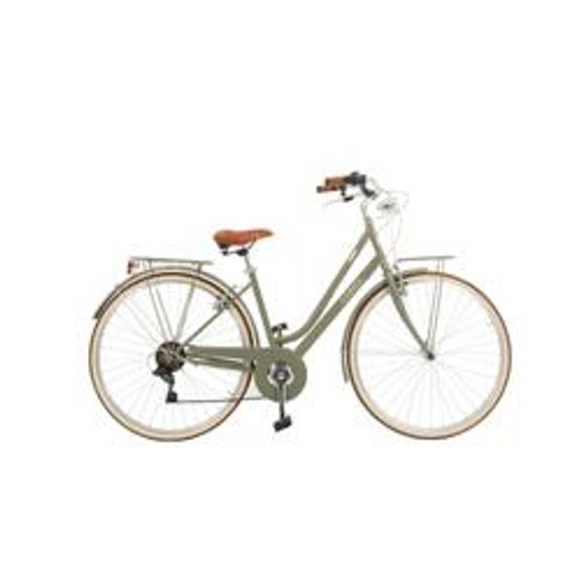 Vélo urbain Airbici 619L Femme, cadre acier, vert