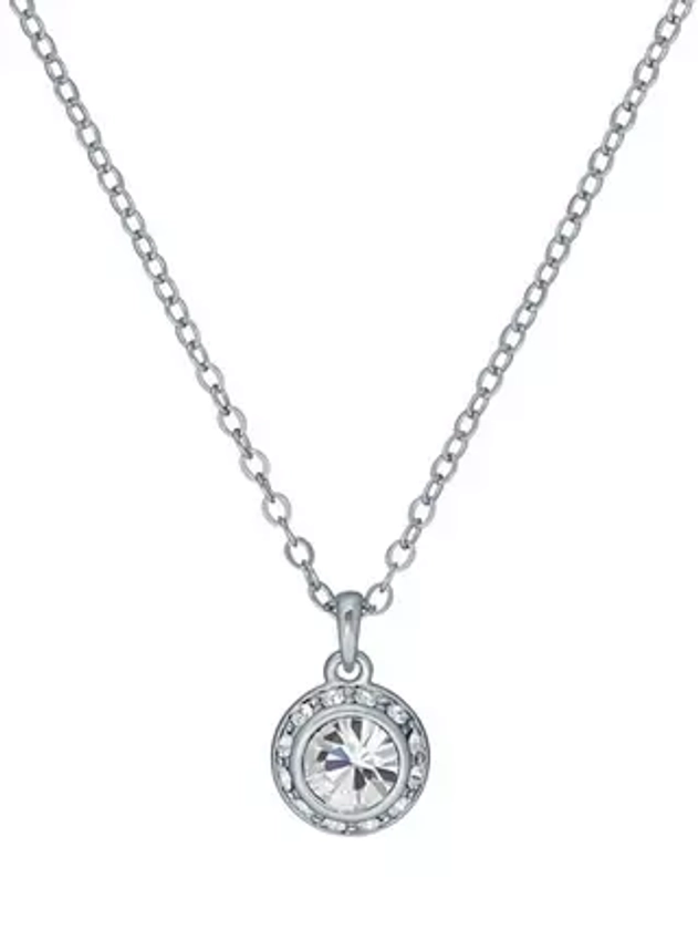 Ted Baker Soltell Solitaire Sparkle Crystal Pendant Necklace