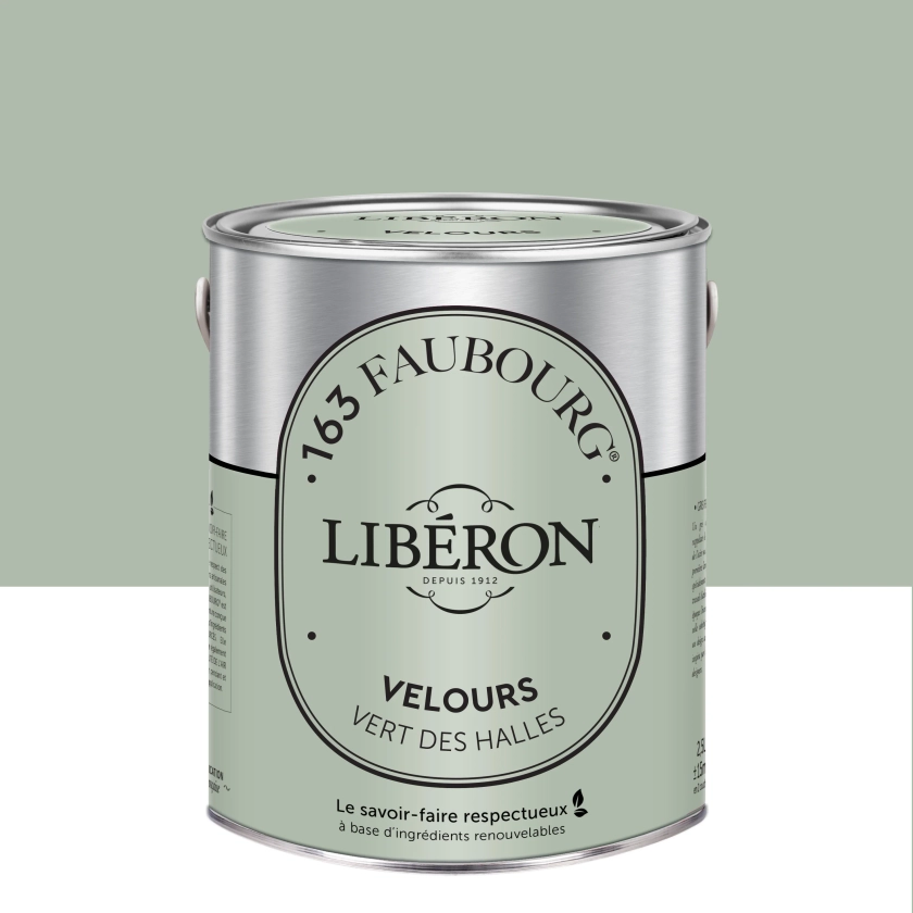 Peinture mur, boiserie vert des halles velours LIBÉRON 163 faubourg 2.5l | Leroy Merlin