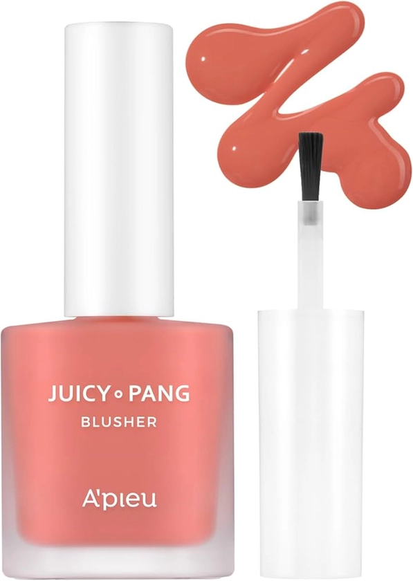 A'PIEU JUICY-PANG WATER BLUSHER - Moisturizing finish - Easy blending blusher - Natural look - K-beauty (Peach - CR01)