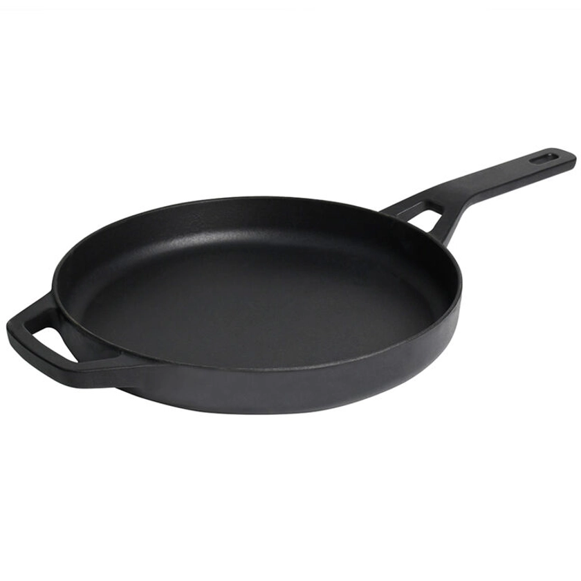 Cast Iron Skillet Pan  26cm Matte Black