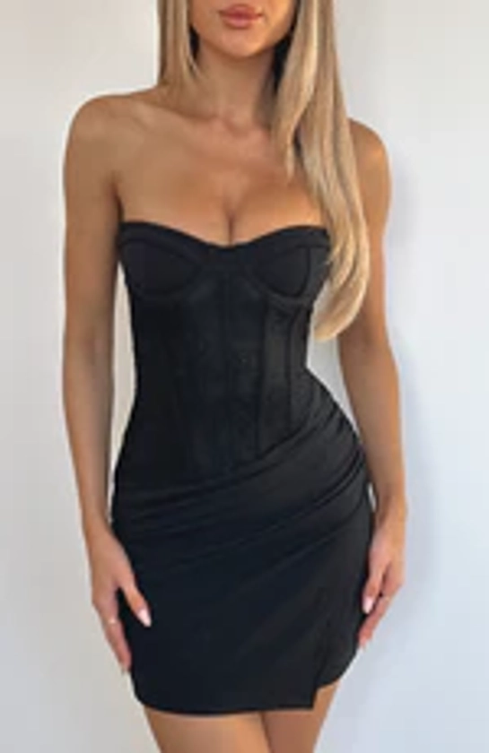 On Paper Mini Dress Black