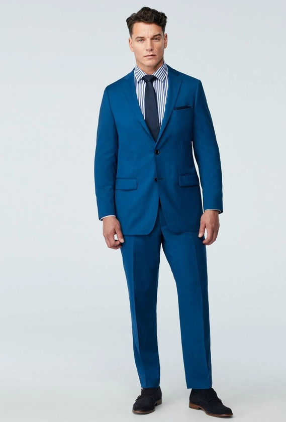Custom Suits Made For You - Milano Dark Blue Suit | INDOCHINO