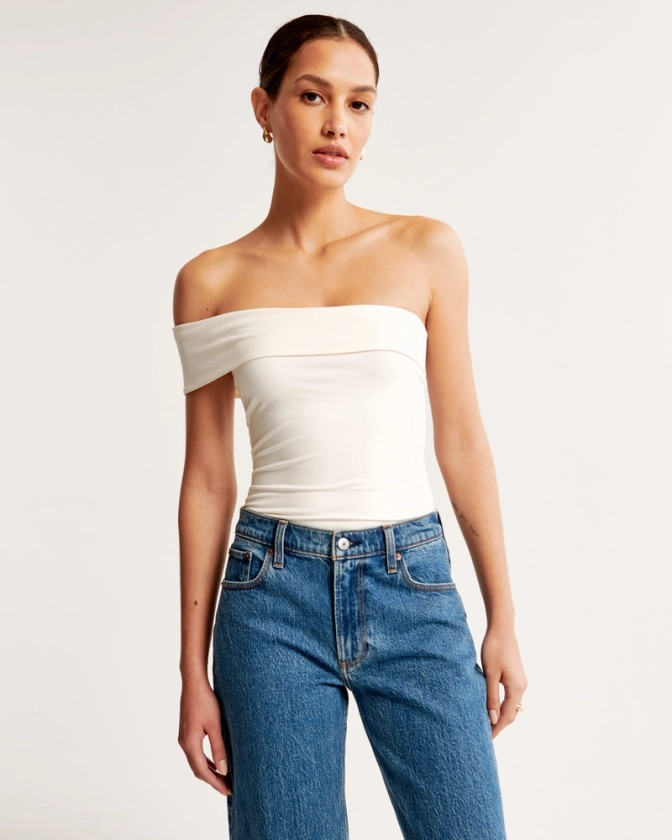 Women's Asymmetrical Cotton-Modal Top | Women's Tops | Abercrombie.com