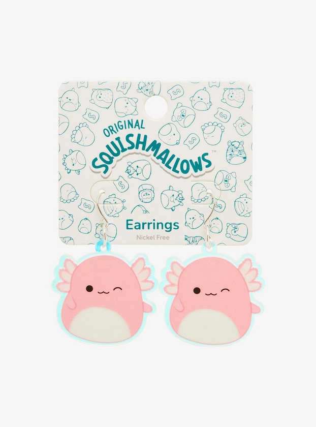 Squishmallows Iridescent Axolotl Earrings