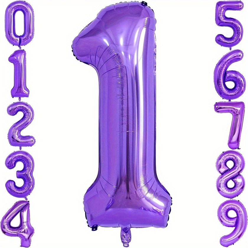 101.6 cm * Balloons Set: Includes Large Number 2 and Numbers 0-9 for Festive Decorations - Suitable for Birthdays, Anniversaries, and Celebrations