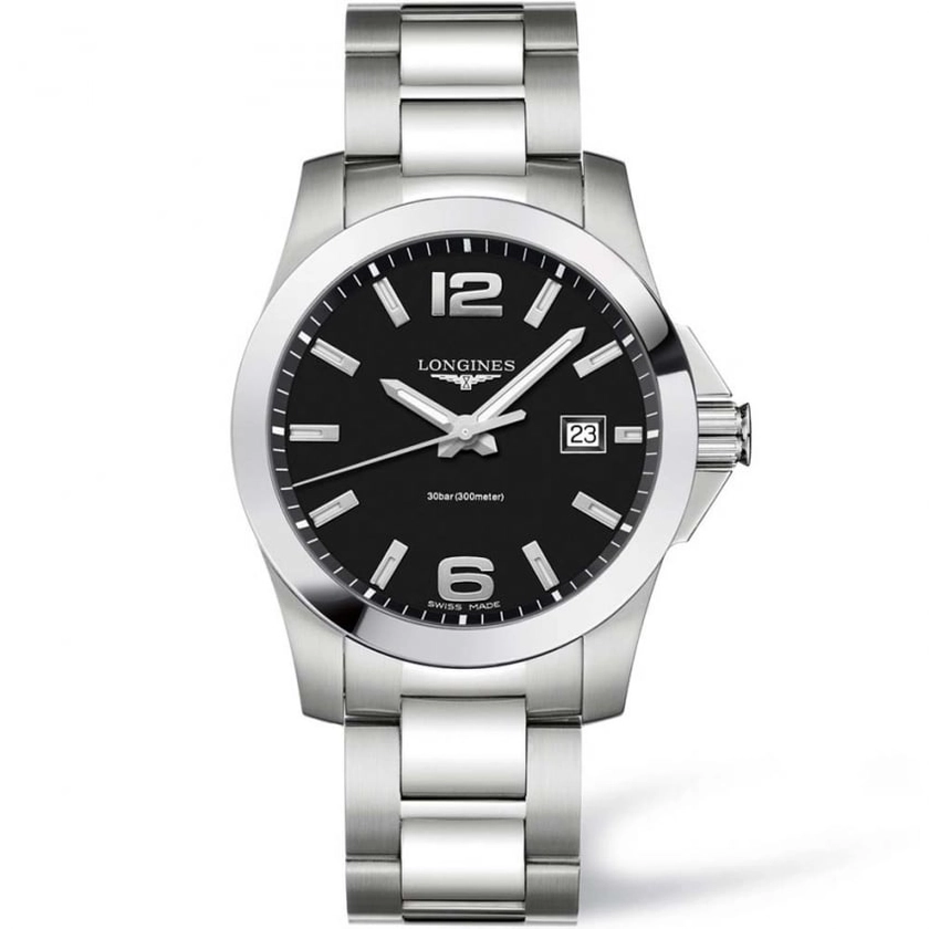 Men's CONQUEST 41mm Quartz Watch | Black