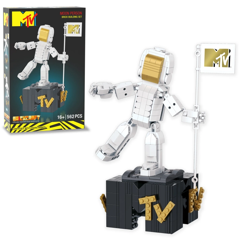 Brickcraft MTV Moon Person Brick Building Kit (562-Piece Set), Music Award Tribute, Nostalgic Home Décor Display, Creative Building Toy, Unique Collectible Gift Idea - Walmart.com