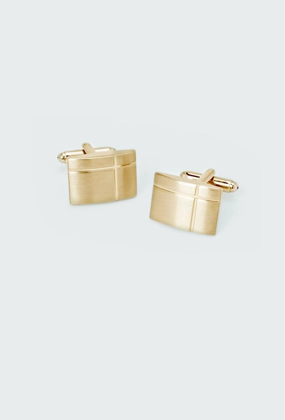 Gold Brushed Cufflinks | INDOCHINO Accessories