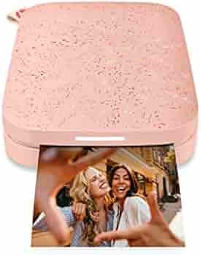 HP Sprocket 2x3 Inch Instant Smartphone Photo Printer - Portable Color Wireless Mobile Printer - Zink Sticky-Back Photos - Print from Compatible iOS & Android Devices with Bluetooth w/Fun App - Pink