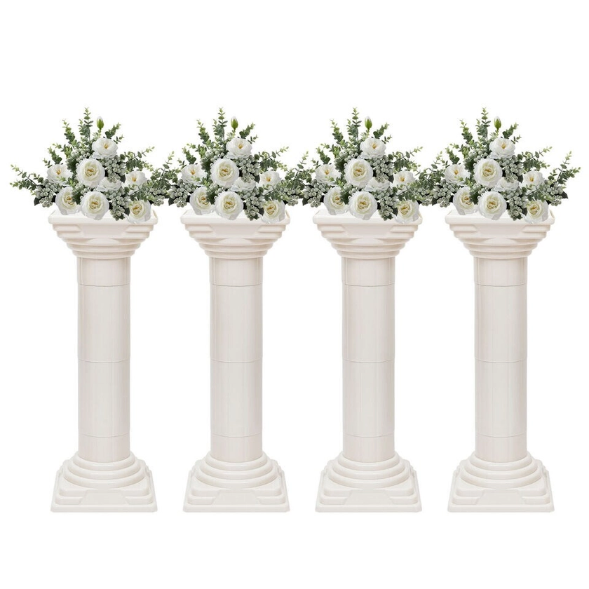 Kitcheniva Elegant Plastic Roman Column Flower Stand Decoration 4 Pcs | Michaels