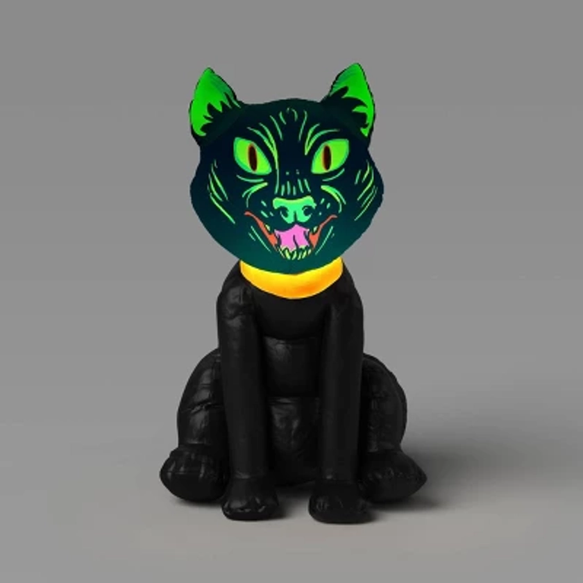 3.5' Black Cat Halloween Inflatable Decoration - Hyde & EEK! Boutique™: Outdoor/Indoor, No Battery Needed