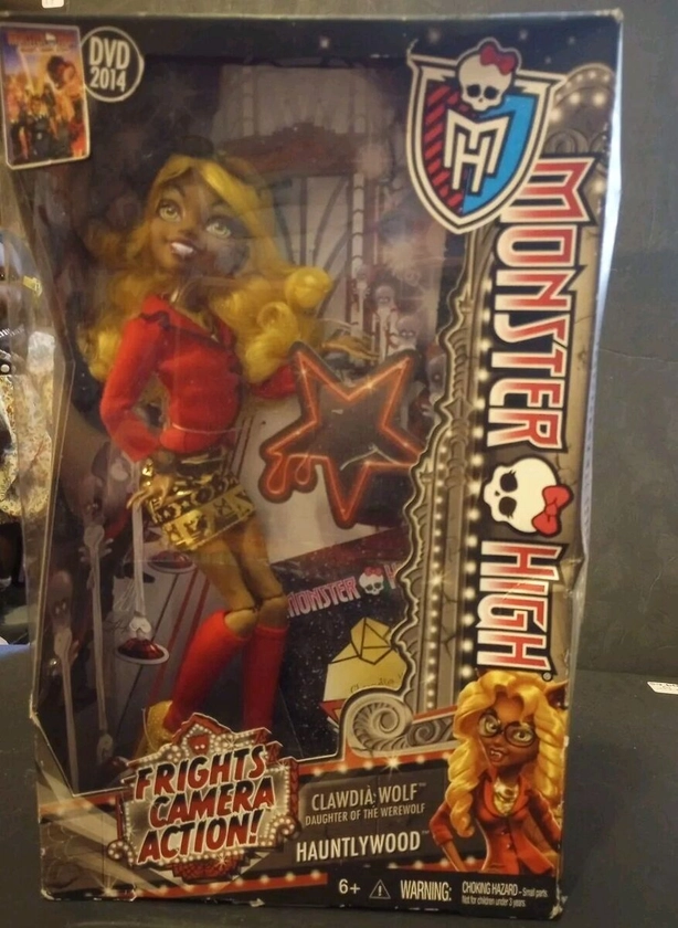 Monster High - Frights Camera Action - Hauntlywood Clawdia Wolf Doll NIB 2013