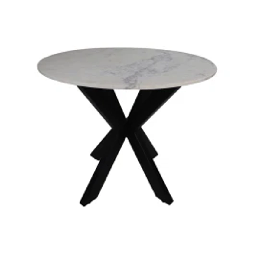 HSM Collection Eettafel Rond Ø120cm Wit Marmer