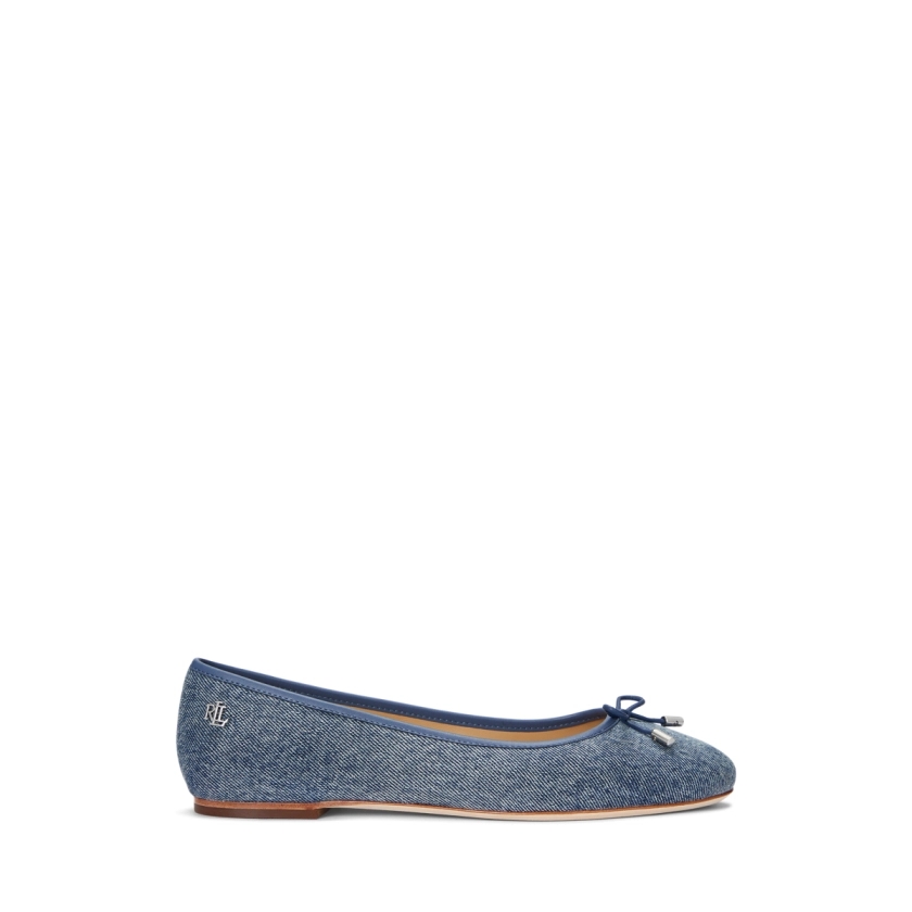 Jayna Washed Denim Flat