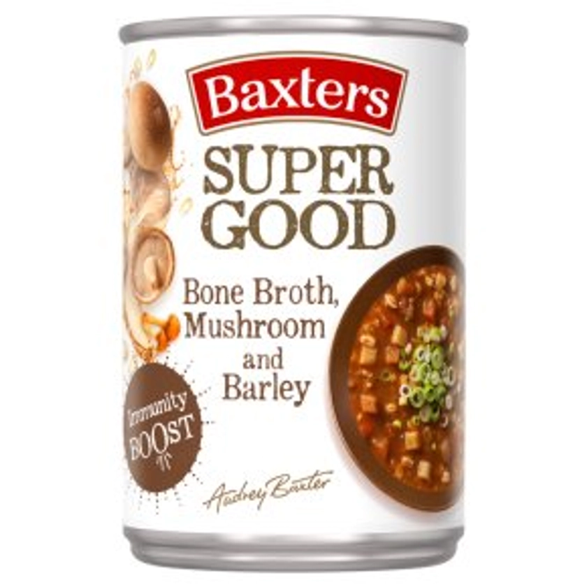Baxters Super Good Bone Broth, Mushroom & Barley Soup