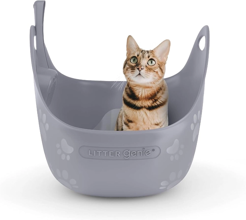 Bac à litière Litter Box - Gris fourni avec Une Pelle à litière