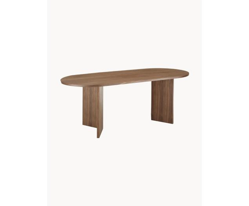 Table ovale en bois Toni, 200 x 90 cm