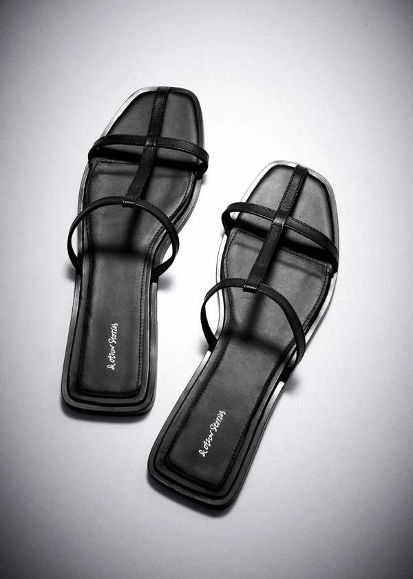 Leather Strap Sandals - Black - & Other Stories GB
