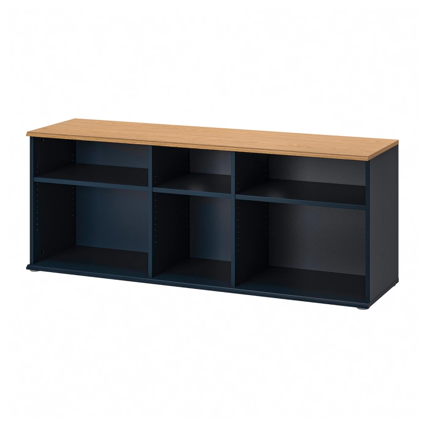 SKRUVBY banc TV, bleu noir, 156x38x60 cm - IKEA