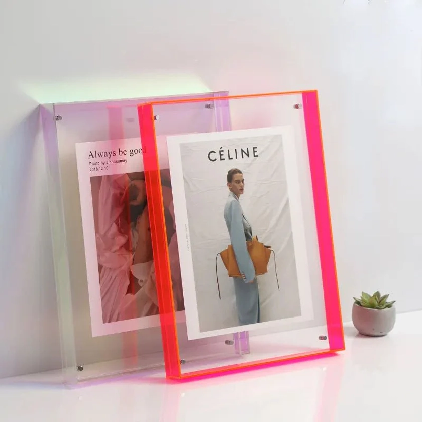 Coloured Transparent Acrylic Picture Frame