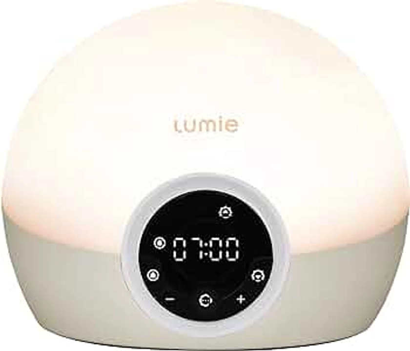 Lumie Bodyclock Spark 100 - Wake-up Light Alarm Clock with Sleep Sunset, white/off-white