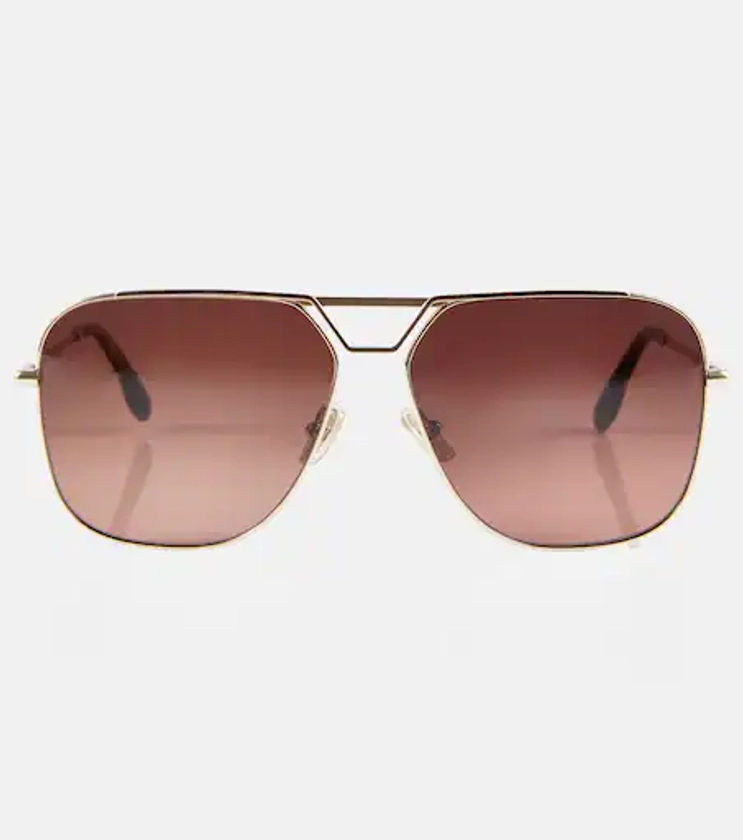 Aviator sunglasses in beige - Victoria Beckham | Mytheresa