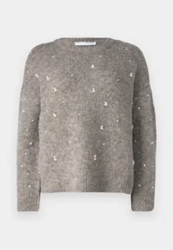 Selected Femme SLFGABELLA PEARL - Pullover - steel gray/gris - ZALANDO.FR