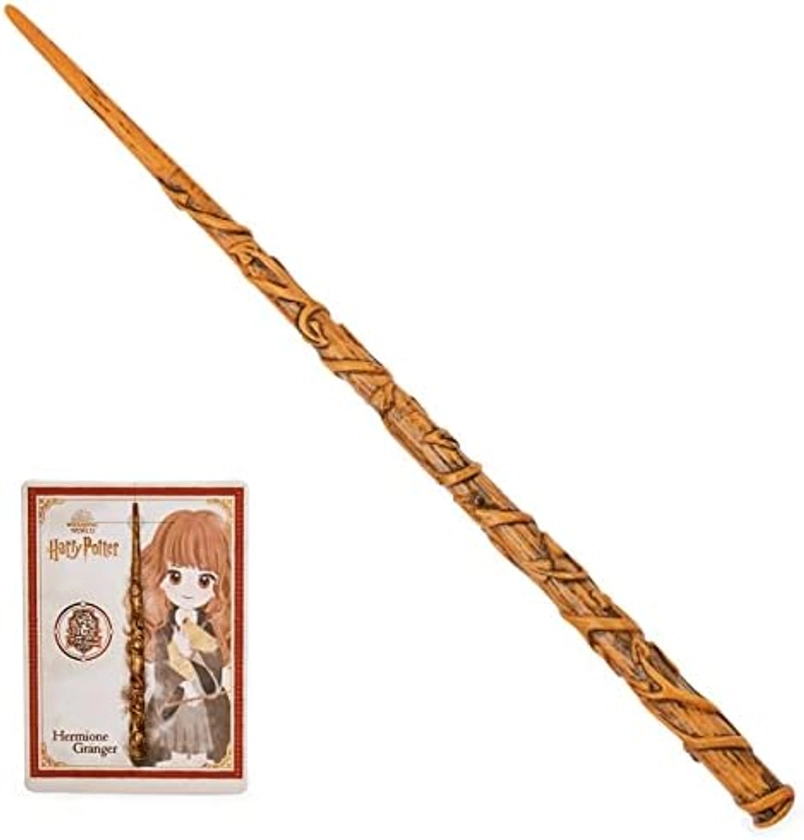 Wizarding World Harry Potter, 12-inch Spellbinding Hermione Granger Magic Wand with Collectible Spell Card, Kids Toys for Ages 6 and up