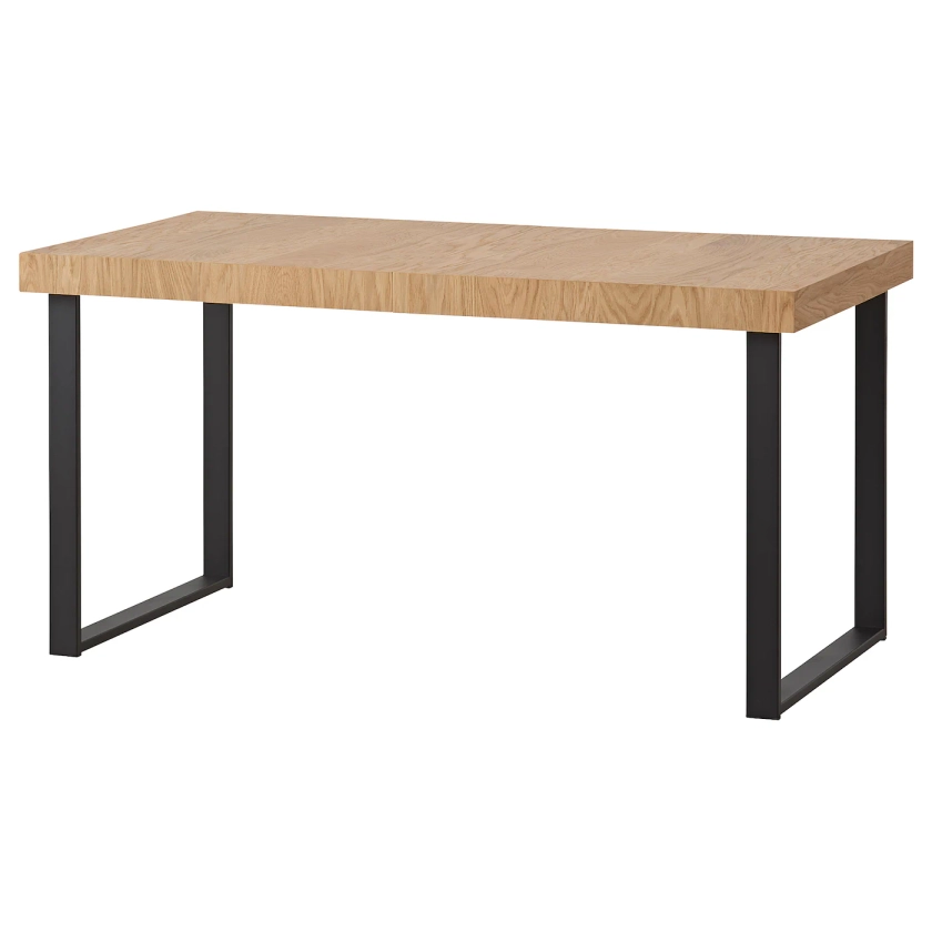 TARSELE table extensible, plaqué chêne/noir, 150/200x80 cm - IKEA