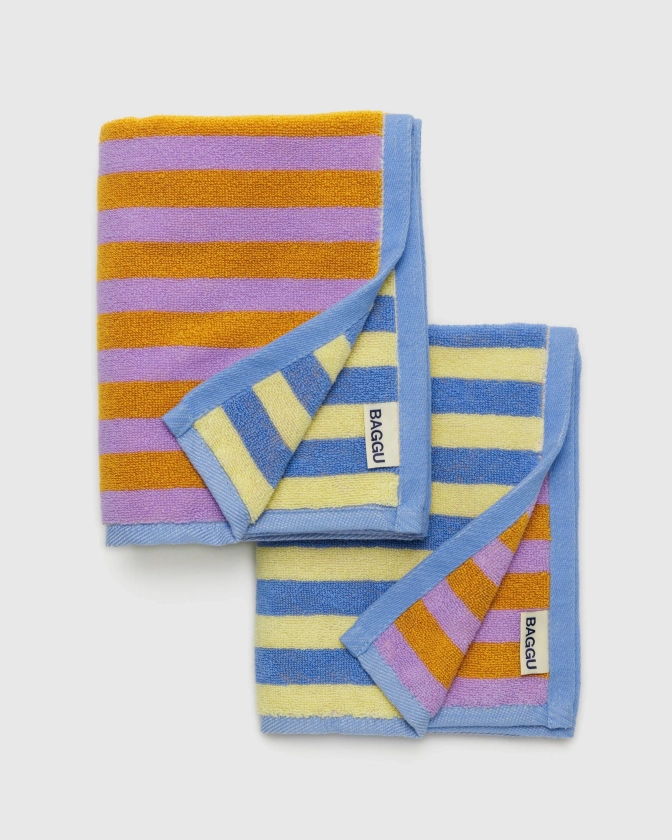 Hand Towel Set of 2 Hotel Stripe - Baggu