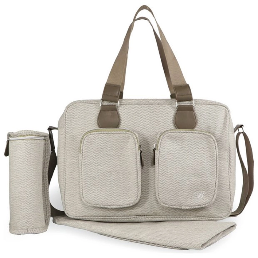 Buy Billie Faiers Oatmeal Herringbone Deluxe Changing Bag | Changing bags | Argos