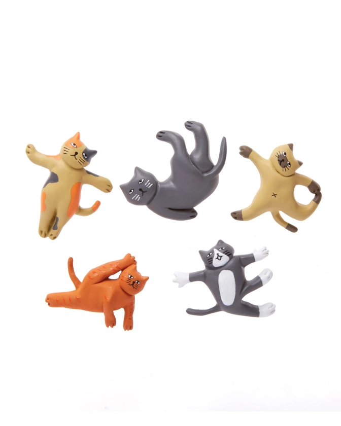 Cat Yoga Fridge Magnets | Oliver Bonas