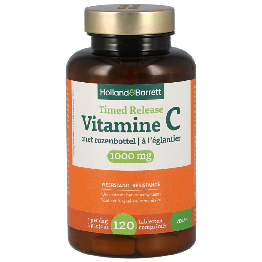 Holland & Barrett Timed Release Vitamine C 1000mg met Rozenbottel - 120 tabletten