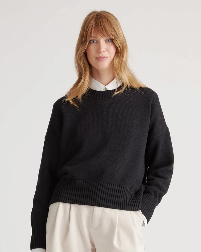 100% Organic Cotton Boyfriend Crew Sweater