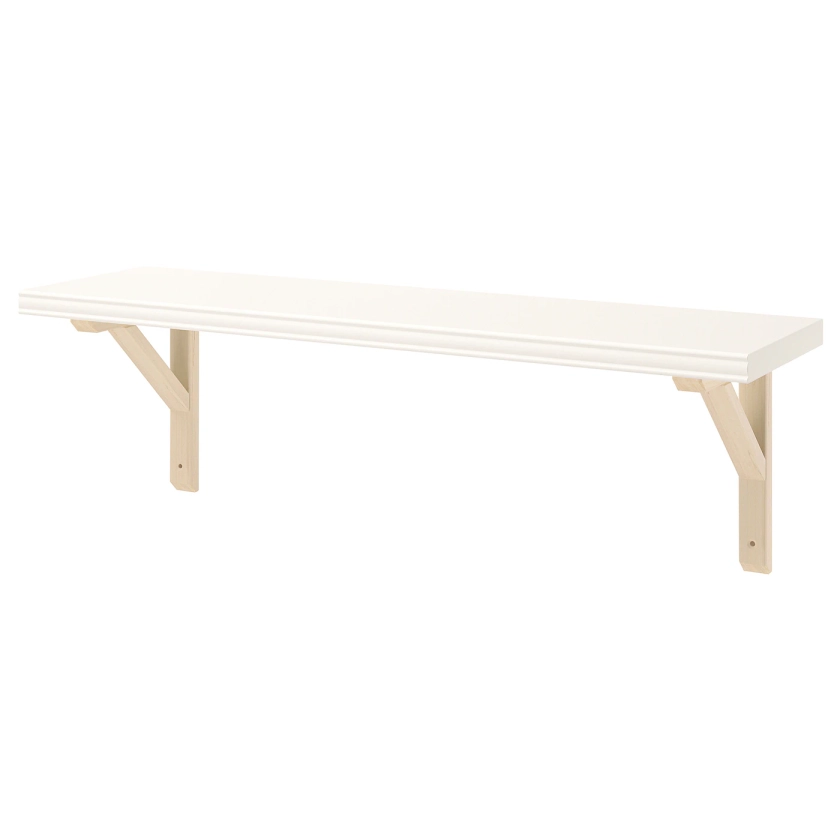 BERGSHULT / SANDSHULT wall shelf, white/aspen, 80x20 cm - IKEA