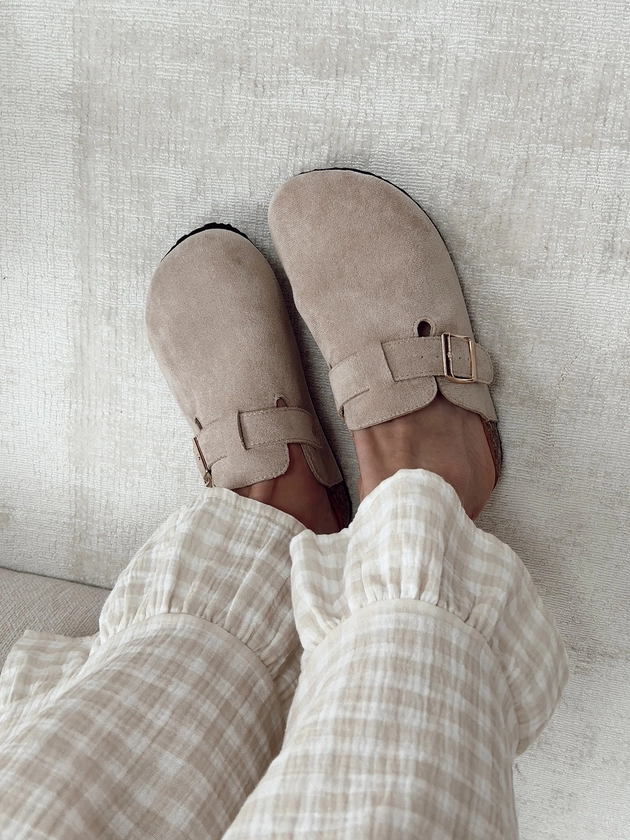 Mules COLE En suédine beige