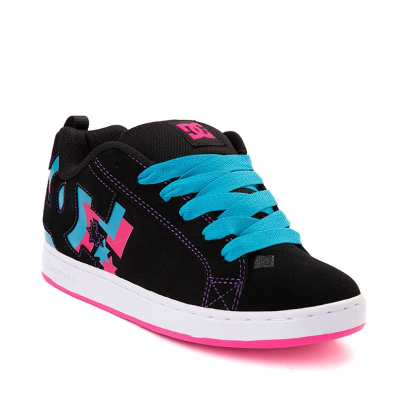 Womens DC Court Graffik Skate Shoe - Neon Lights