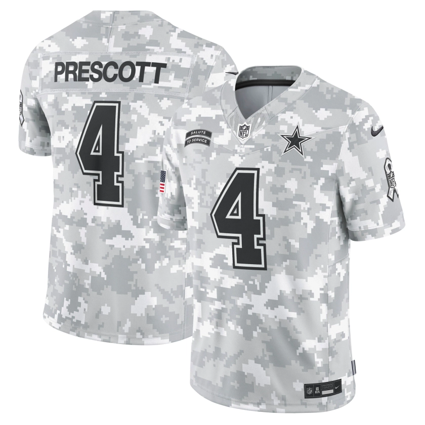 Dallas Cowboys Nike 2024 Salute to Service Jersey - Dak Prescott - Mens